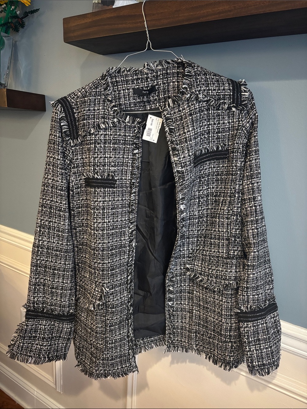 Fate Long Tweed Blazer Coat